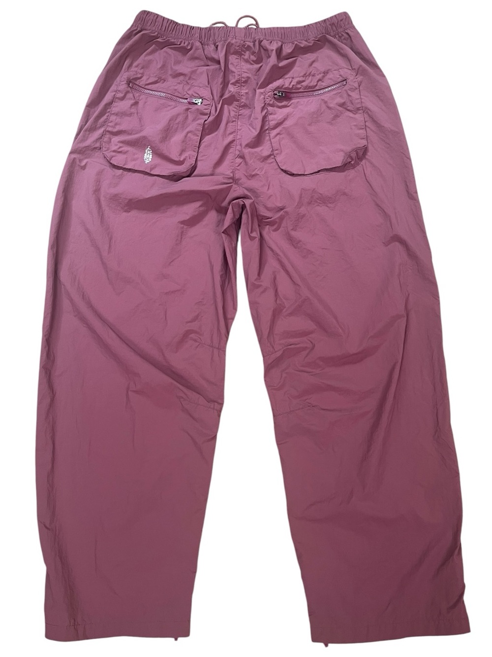 Free People Movement Fly By Night Pants Medium Mauve Pink Barrel Crop Baggy - Picture 5 of 15